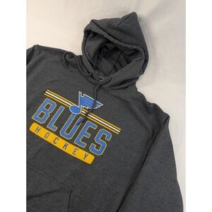 St Louis Blues NHL Wright & Ditson Pullover Hoodie Sweatshirt  Gray Medium‎
